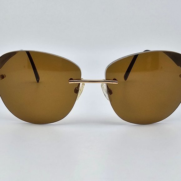 Gold & Wood Donna 01.03 Gold Maple Rimless Sunglasses FRAME ONLY w/ Case 56mm main image 11